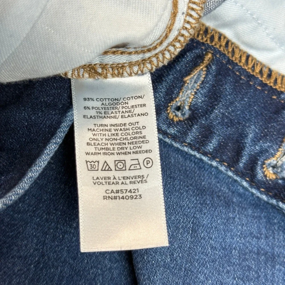 Loft Denim Jeans Size 6 Women Blue Medium Wash Button Fly Raw Hem‎ - Picture 3 of 12